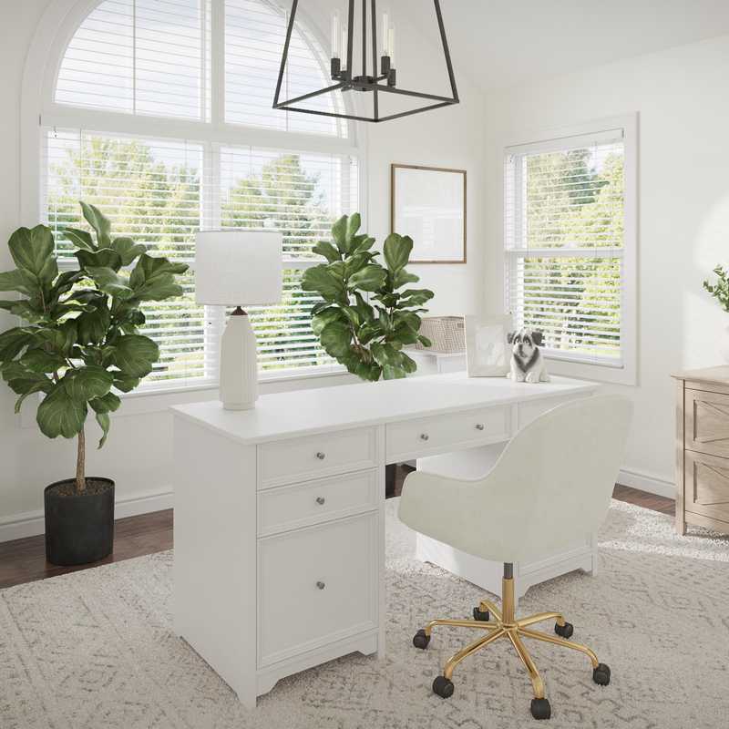 Coastal, Farmhouse Office Design by Havenly Interior Designer Melissa