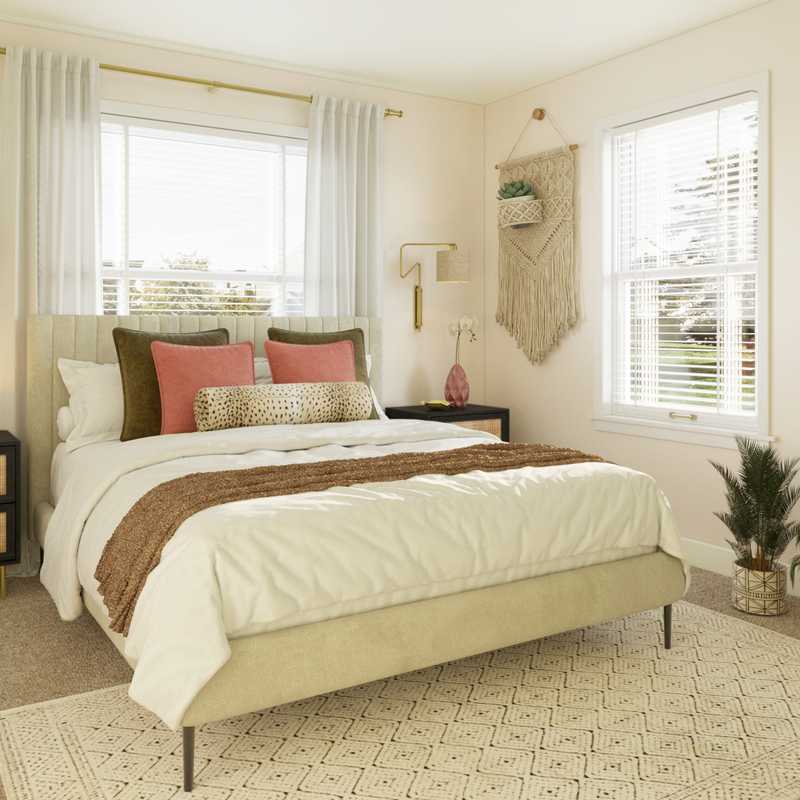 Eclectic, Bohemian, Glam Bedroom Design by Havenly Interior Designer Julia