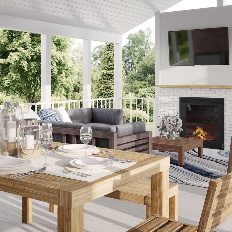 Traditional, Farmhouse, Rustic, Transitional Outdoor Space Design by Havenly Interior Designer Karla